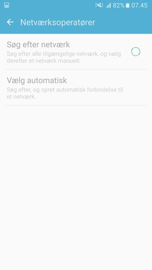 Afvent at søgningen er afsluttet