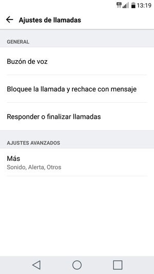Seleccione Buzón de voz
