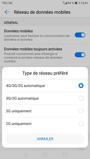 Sélectionnez votre option préférée