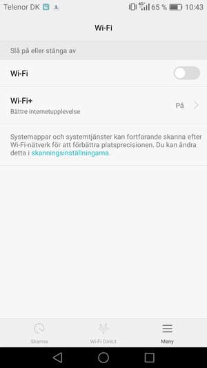 Aktivera Wi-Fi