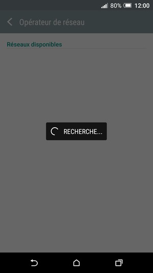 Veuillez attendre la fin de la recherche