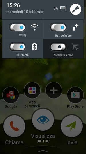 Disattiva Wi-Fi e Bluetooth