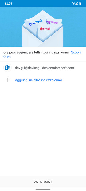 Seleziona VAI A GMAIL