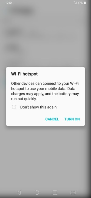 Select TURN ON