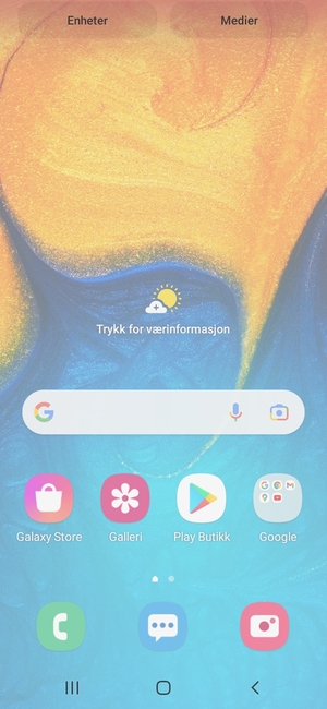Dra ned toppmenyen
