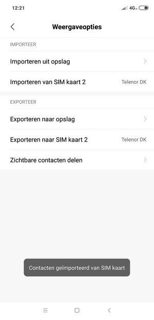 Uw contactpersonen worden opgeslagen naar uw Google-account en naar uw telefoon de volgende keer dat Google gesynchroniseerd wordt.