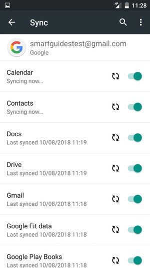 Your information will be synchronised