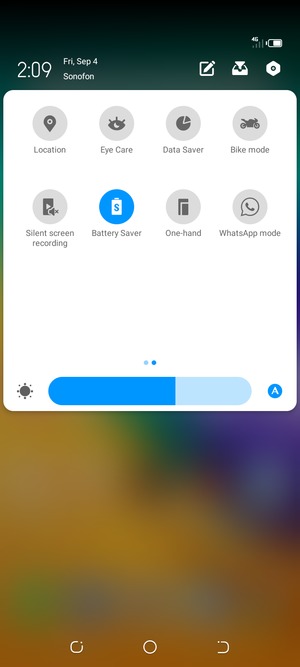Turn on Battery saver