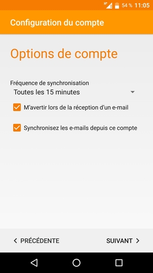 Sélectionnez SUIVANT