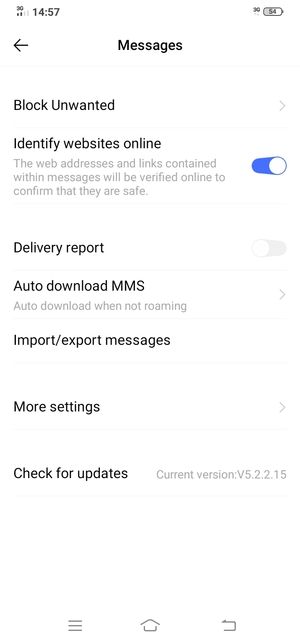Select More settings