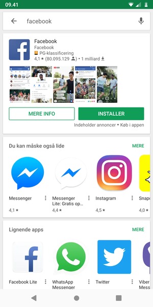 Vælg appen