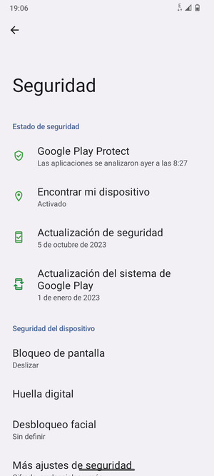 Seleccione Bloqueo de pantalla
