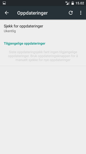 Velg Oppdater