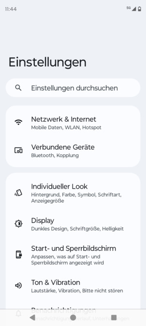 Wählen Sie Netzwerk & Internet