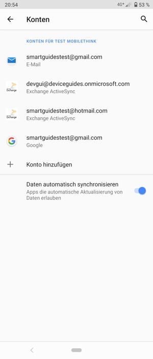 Wählen Sie Ihr Google Konto