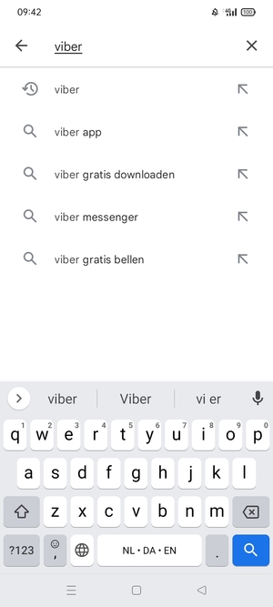 Voer de app-naam in en selecteer Zoeken