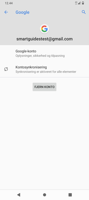 Vælg Kontosynkronisering