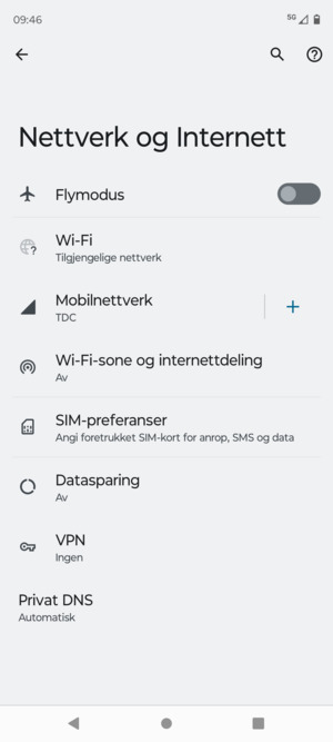 Velg Mobilnettverk