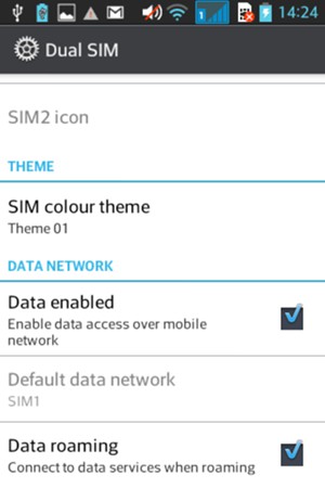 Turn Data roaming on or off