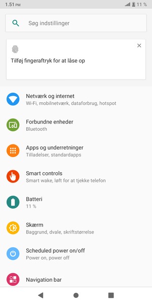 Vælg Netværk og internet