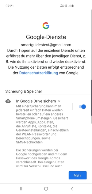Wählen Sie Mehr