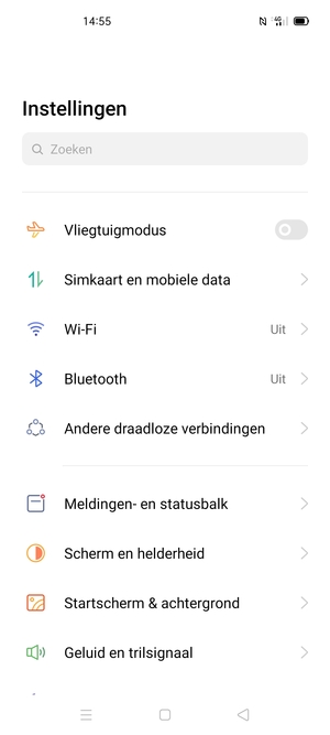 Selecteer Simkaart en mobiele data