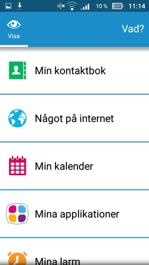 Scrolla till och välj Min kontaktbok