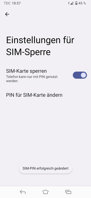 Ihre SIM-PIN wurde geändert