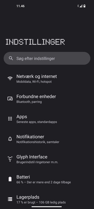 Vælg Netværk og internet