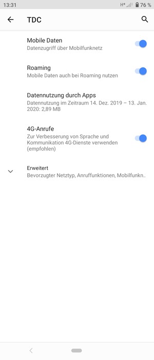 Schalten Sie Roaming an oder aus
