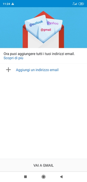 Seleziona Aggiungi un indirizzo email