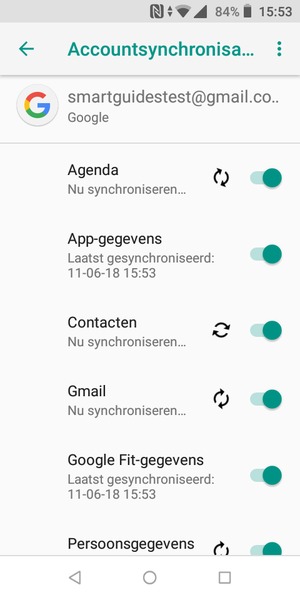 Uw gegevens worden gesynchroniseerd