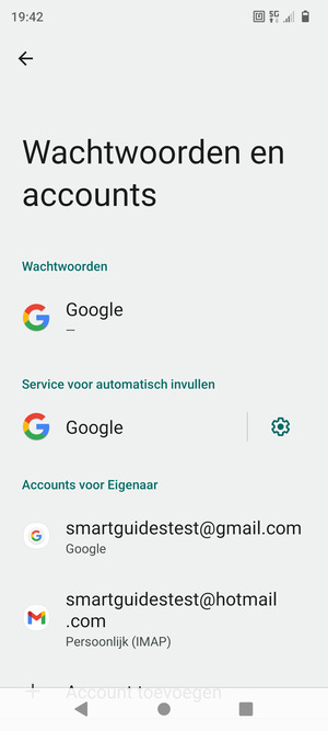 Selecteer uw Google-account