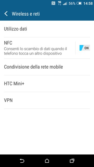 Seleziona Condivisione della rete mobile