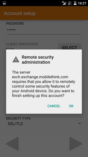 Select OK