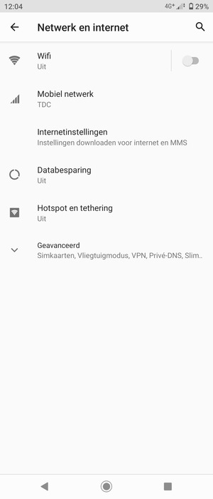 Selecteer Internetinstellingen