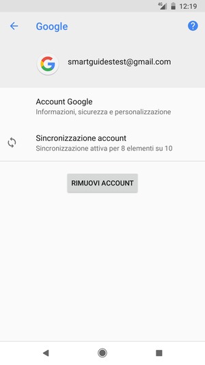 Seleziona Sincronizzazione account