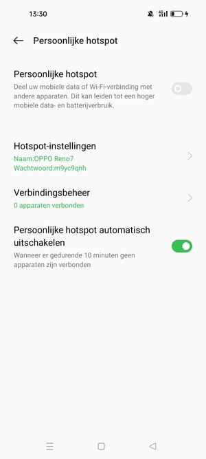Selecteer Hotspot-instellingen