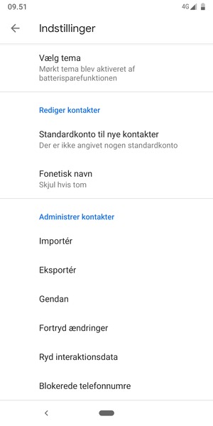 Scroll til og vælg Importér