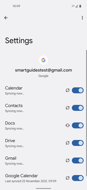 Your contacts from Google will now be synced to your phone