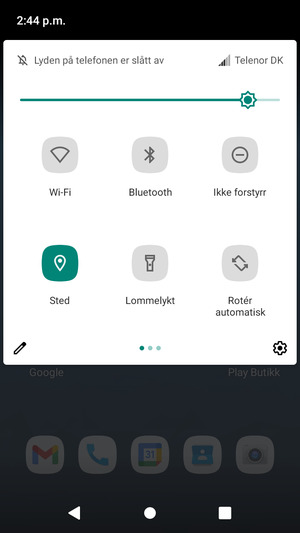 Slå av Sted
