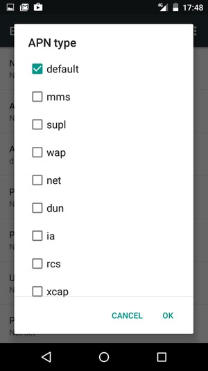 Check the default checkbox and select OK