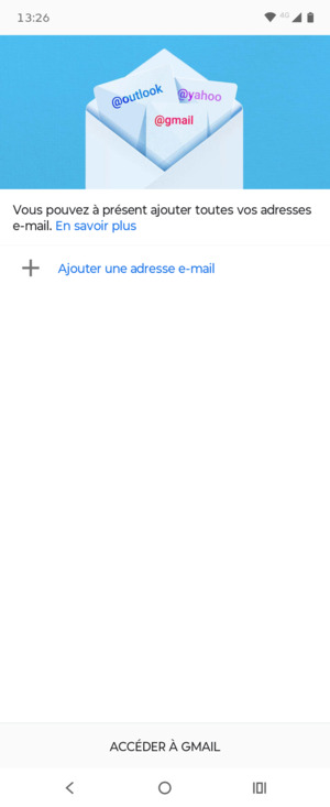 Sélectionnez Ajouter une adresse e-mail