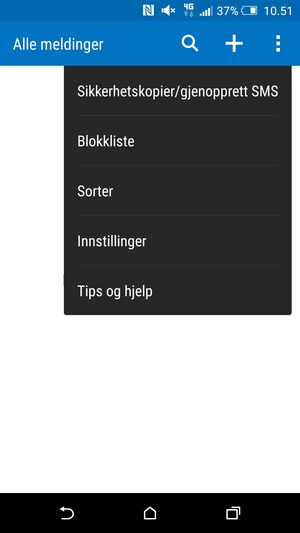 Velg Innstillinger