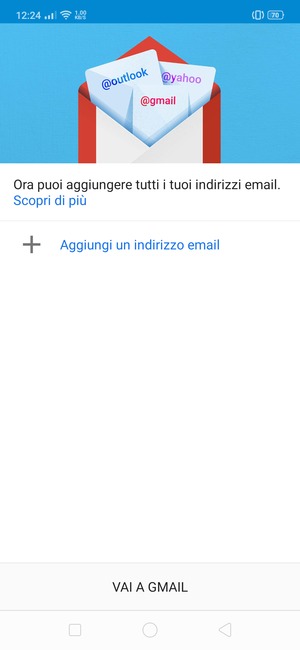 Seleziona Aggiungi un indirizzo email