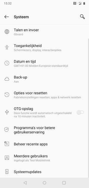 Selecteer Systeemupdates