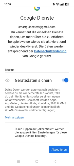 Wählen Sie Akzeptieren