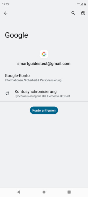 Wählen Sie Kontosychronisierung