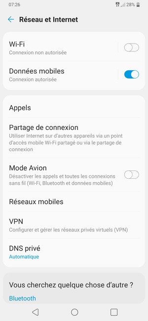 Sélectionnez Wi-Fi