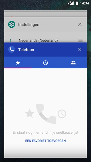 Veeg apps naar rechts om ze te sluiten